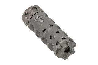 Precision Armament HYPERTAP 5.56 NATO Muzzle Brake with 1/2x28 threading with stainless finish.